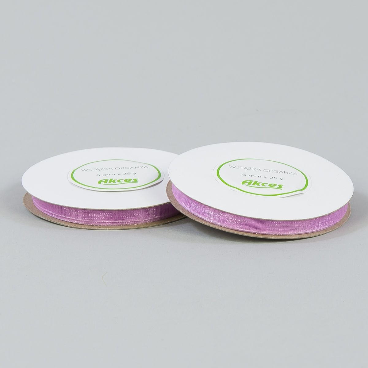 

Tasiemka szyfonowa jasnofioletowa organza 6mm 22m