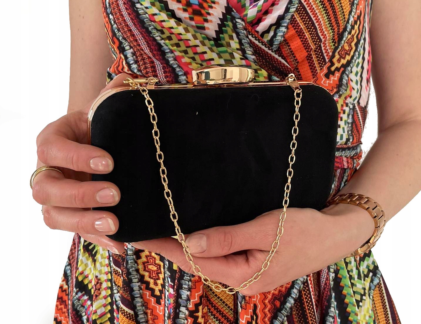 ZAMSZOWA TOREBKA DAMSKA PUZDERKO NA ŁAŃCUSZKU Marka T&L