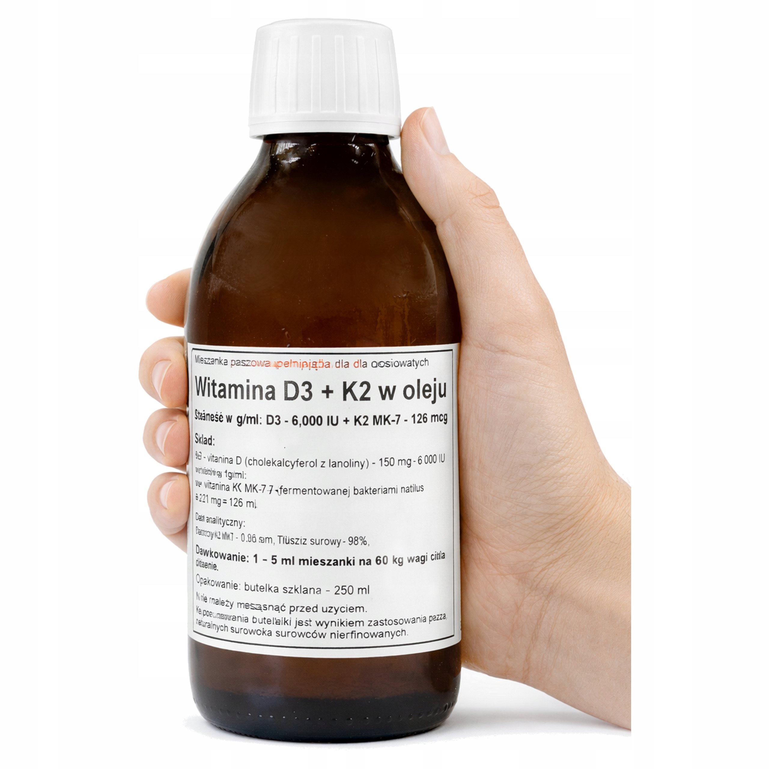 Levně Vitamín D3 K2 V Oleji 250 ML Odměrka Podkowa