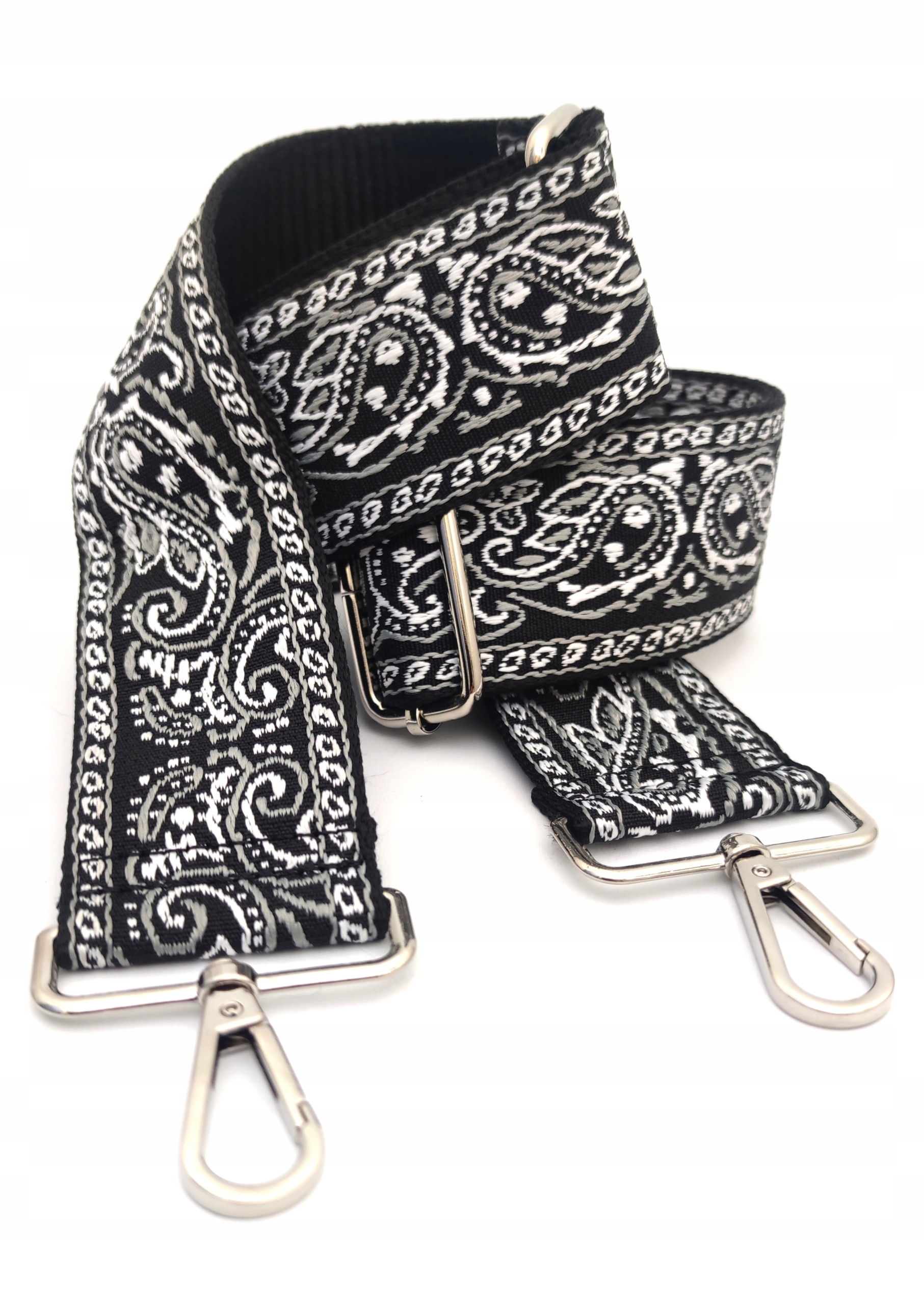 Szeroki wymienny pasek do torebek haftowany 5cm