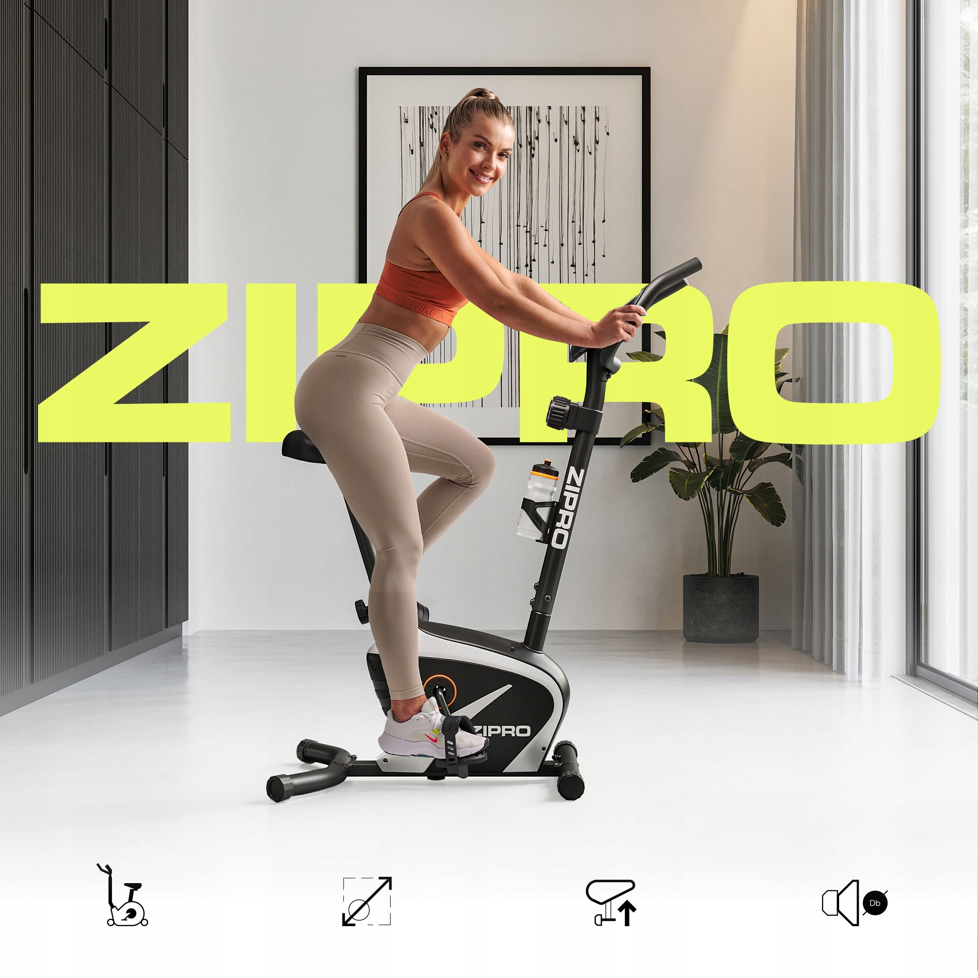 ROWEREK TRENINGOWY Rower stacjonarny Magnetyczny Pionowy - BEAT RS ZIPRO