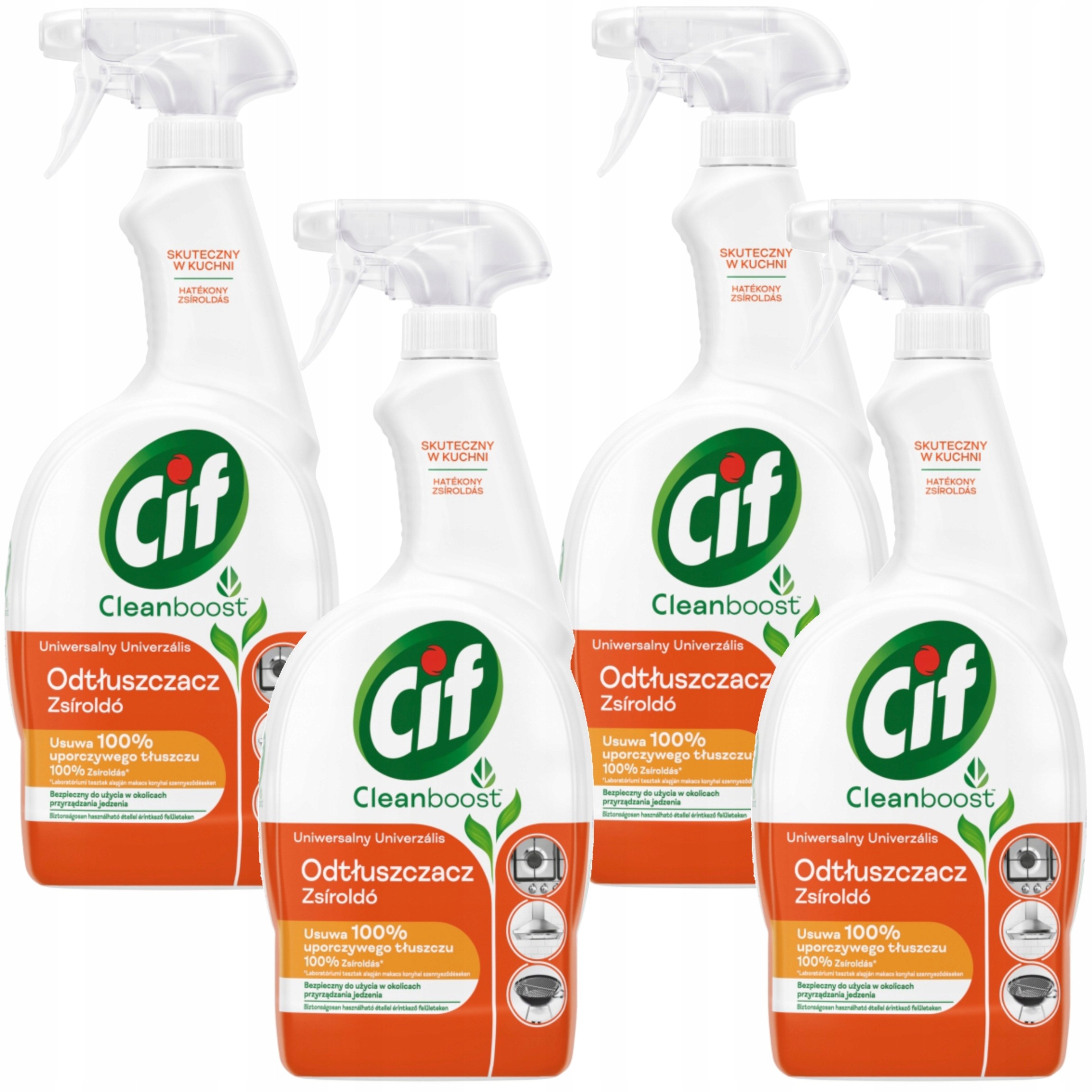 Levně Sada Cif Power&Shine Kuchyně 750 ml x 4 spreje