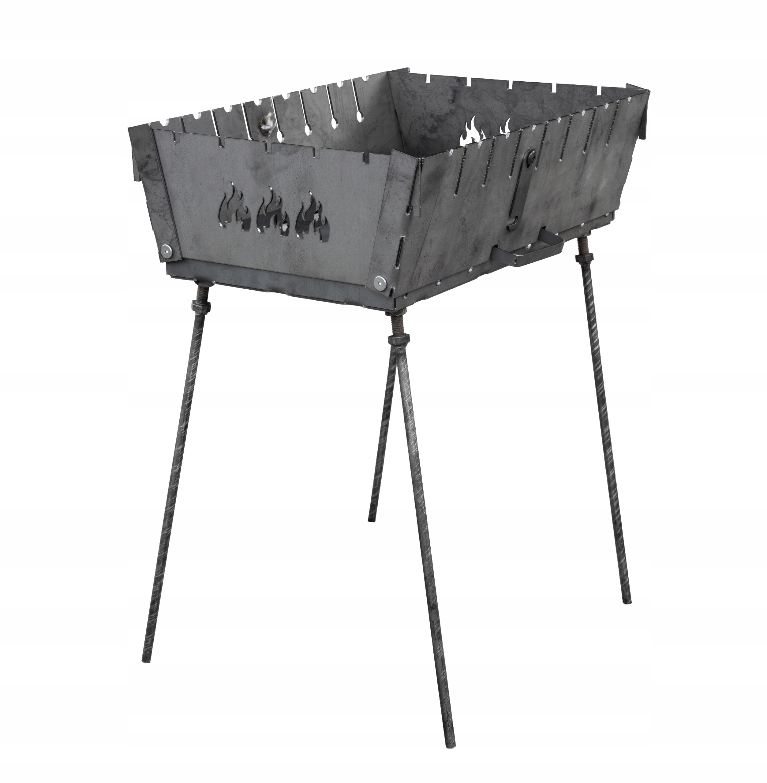 Set Grilovací Turistický Skladací Kufor Mangal 3 mm Na 8 Šampury T83