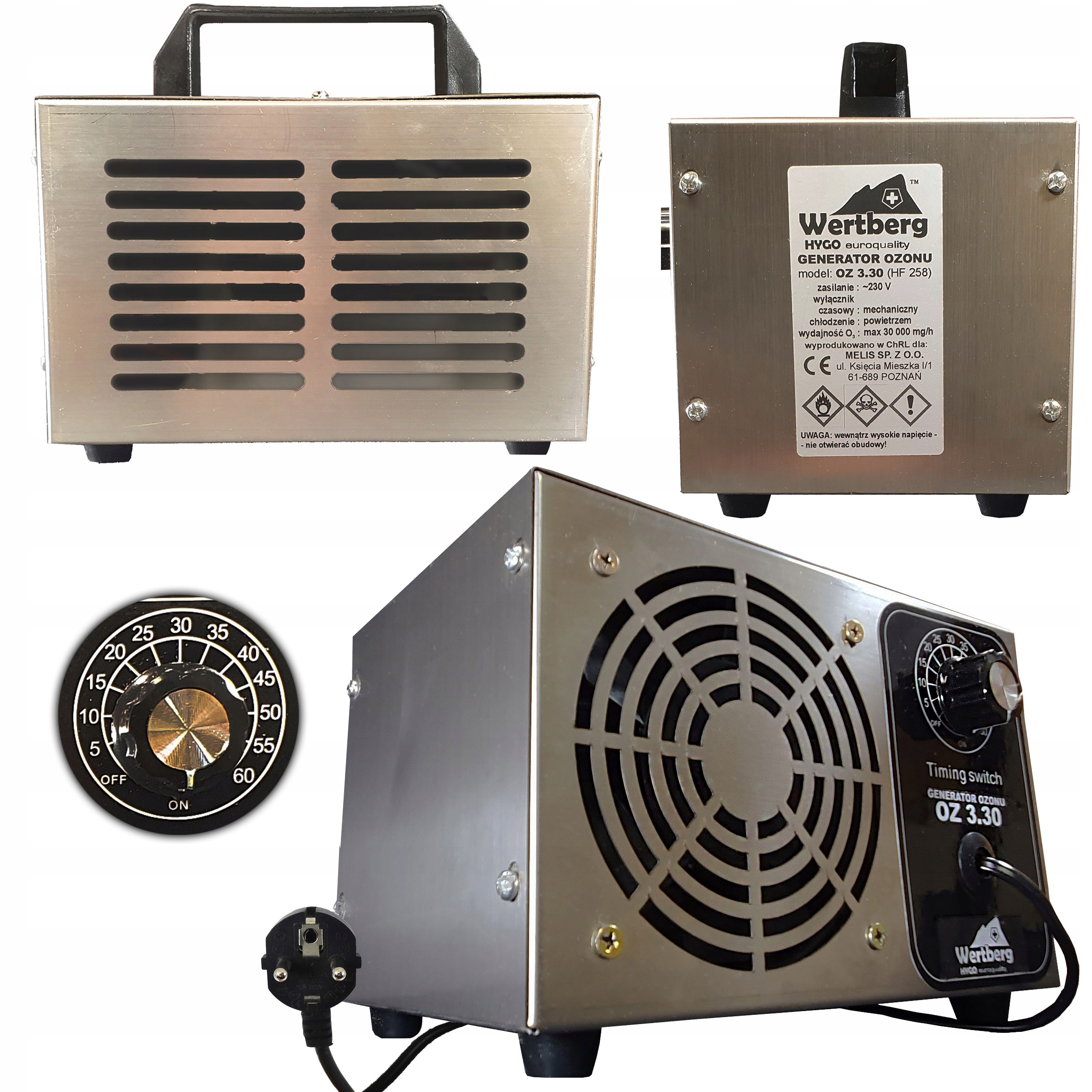 

Generator Ozonu Ozonator o3 Profesjonalny 30g/h