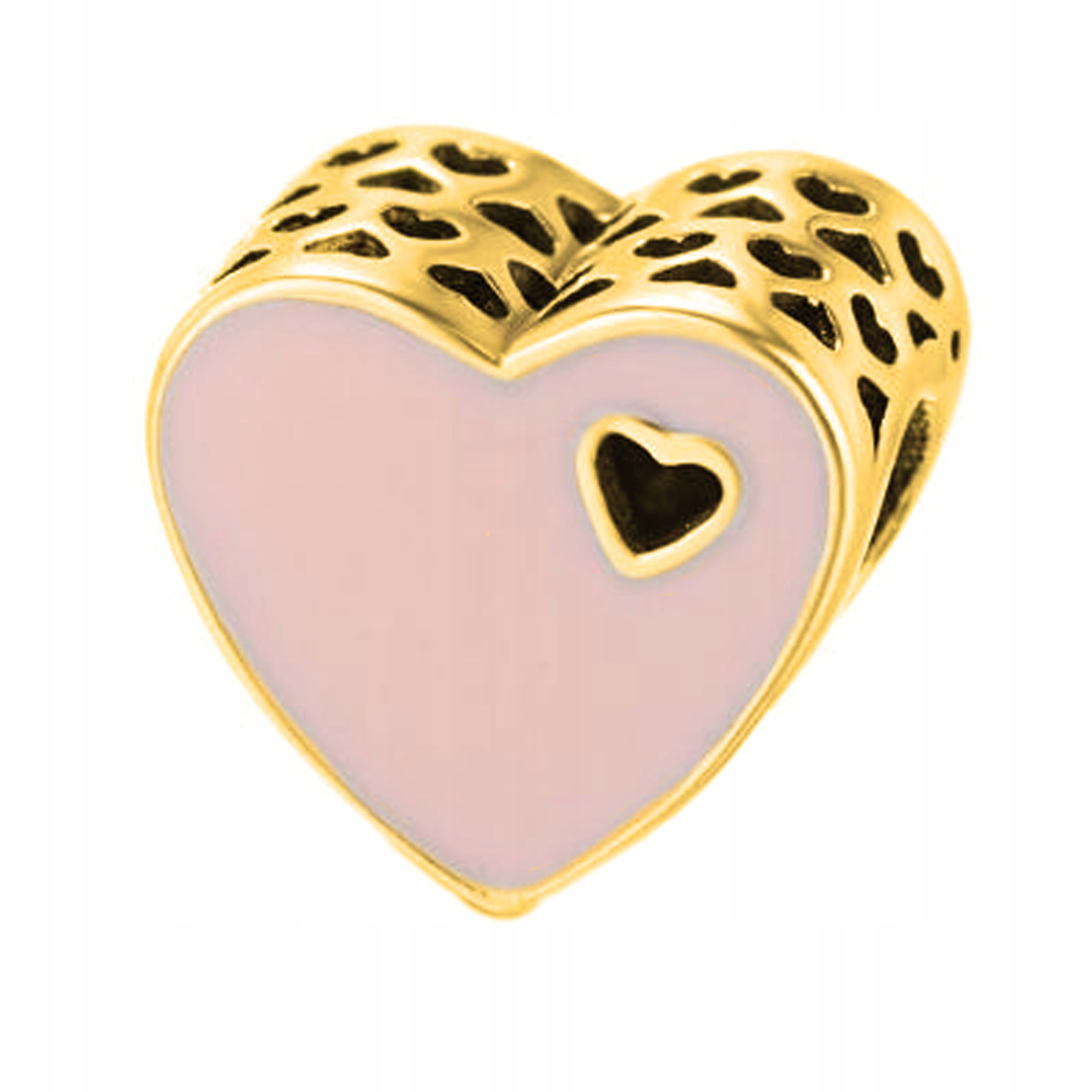 Zlatý Charms Srdce Láska Věčná Láska Stříbro 925