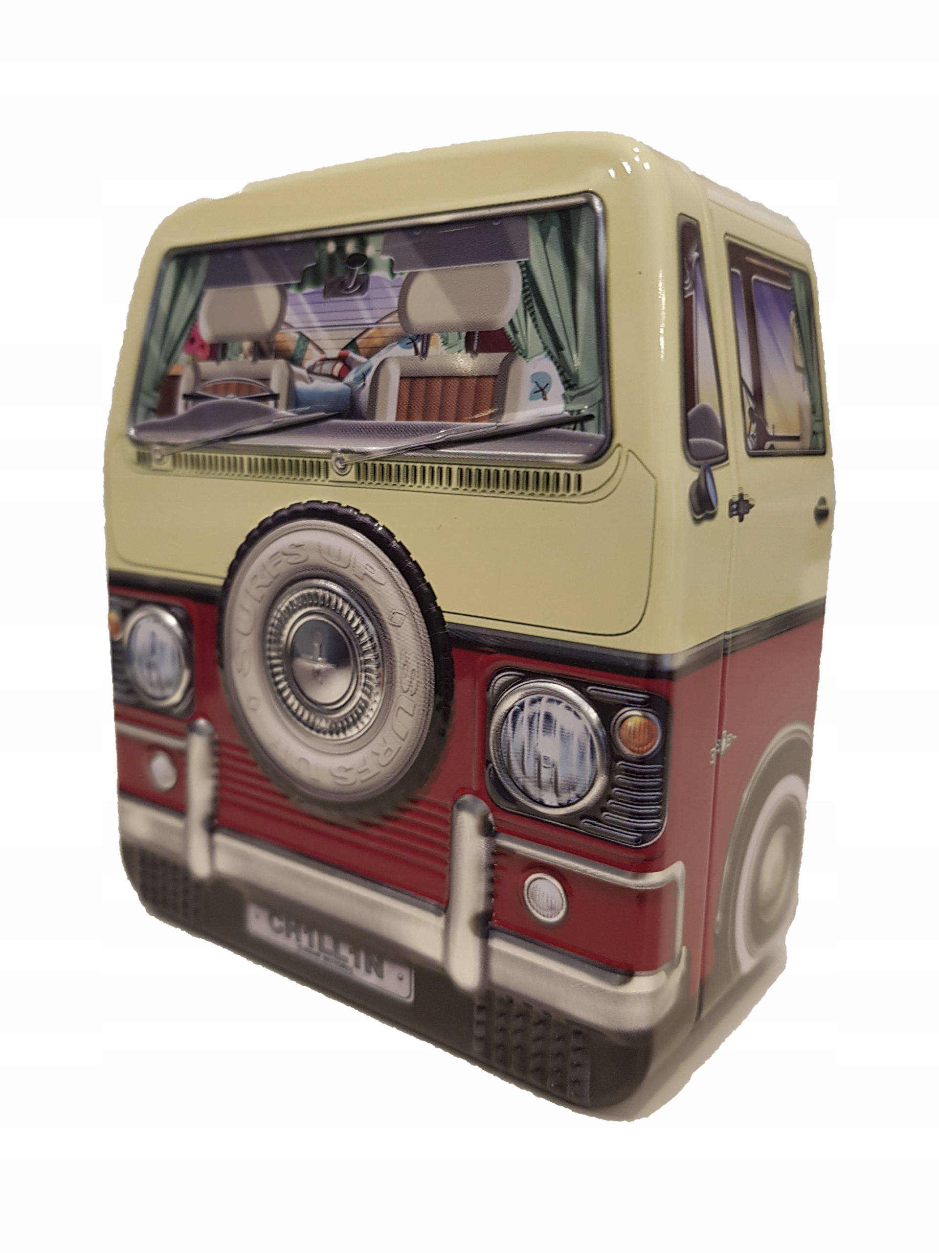 AUTOBUS POJEMNIK METALOWY PUDEŁKO PUSZKA PIÓRNIK