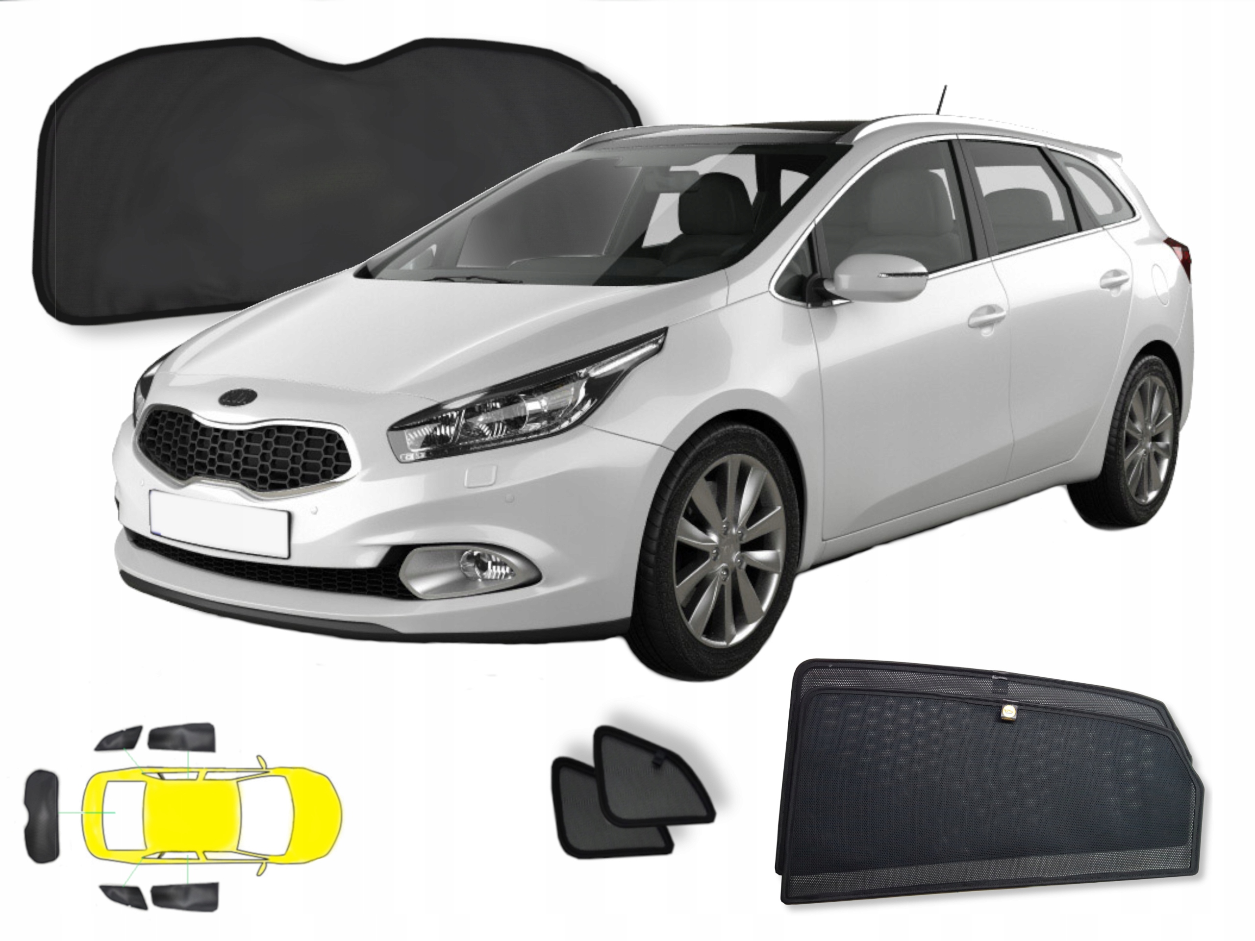 Speciální sluneční clony pro Kia Ceed II 2 kombi