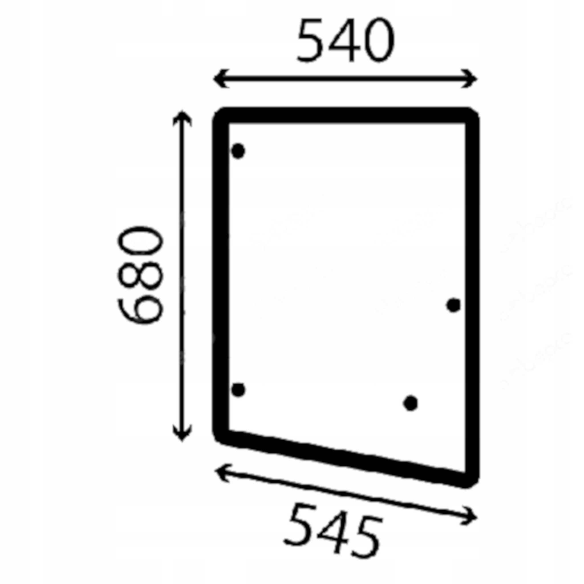 sklo Bomag přední dveře horní levé 32116013