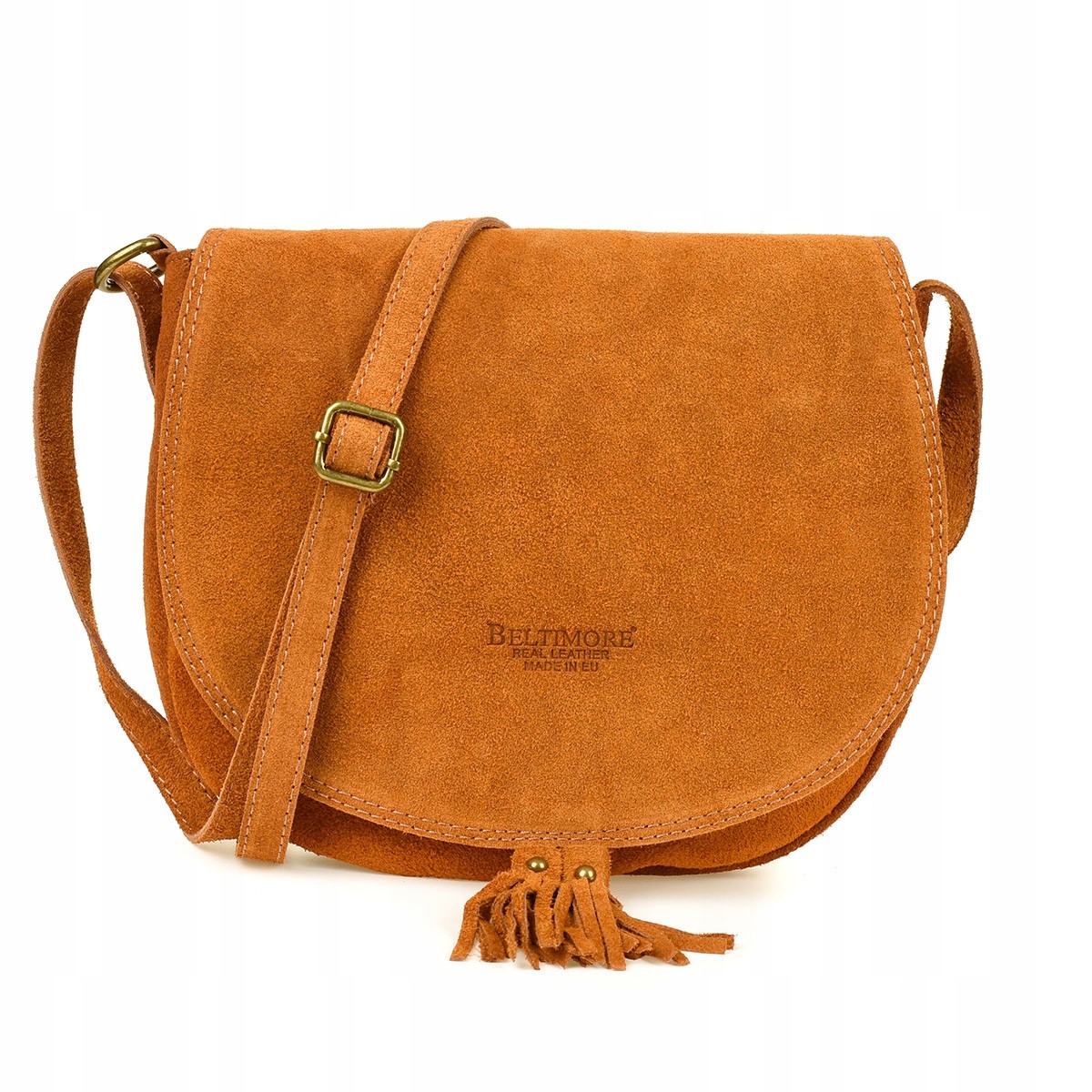Camelová kabelka přes rameno dámská, kožená kabelka přes rameno, italská kožená kabelka