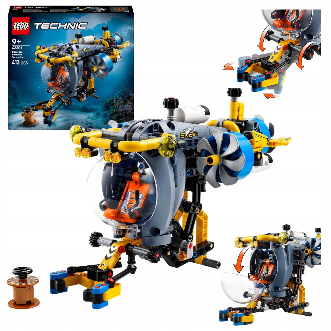 Lego Technic 42201 Výzkumná Loď Ponorka Otočná loď Vrtule Oceán