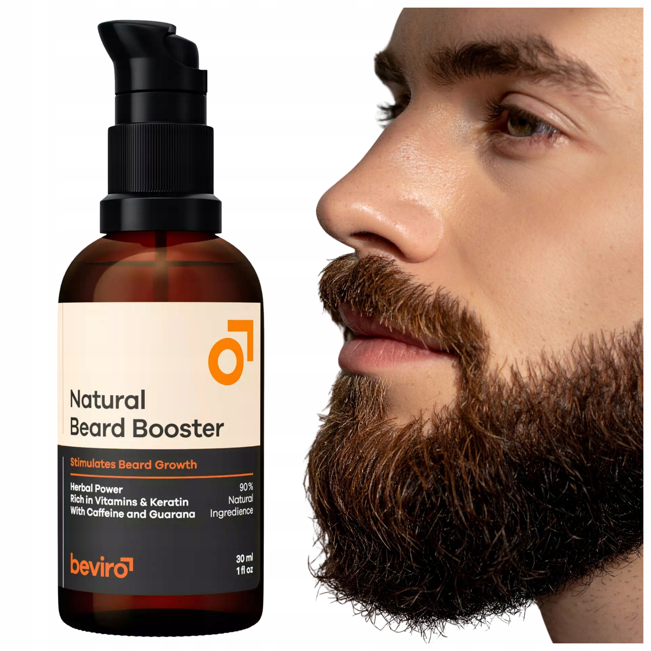 Olej na vousy Beviro Natural Beard Booster zvyšuje objem vousů 30 ml