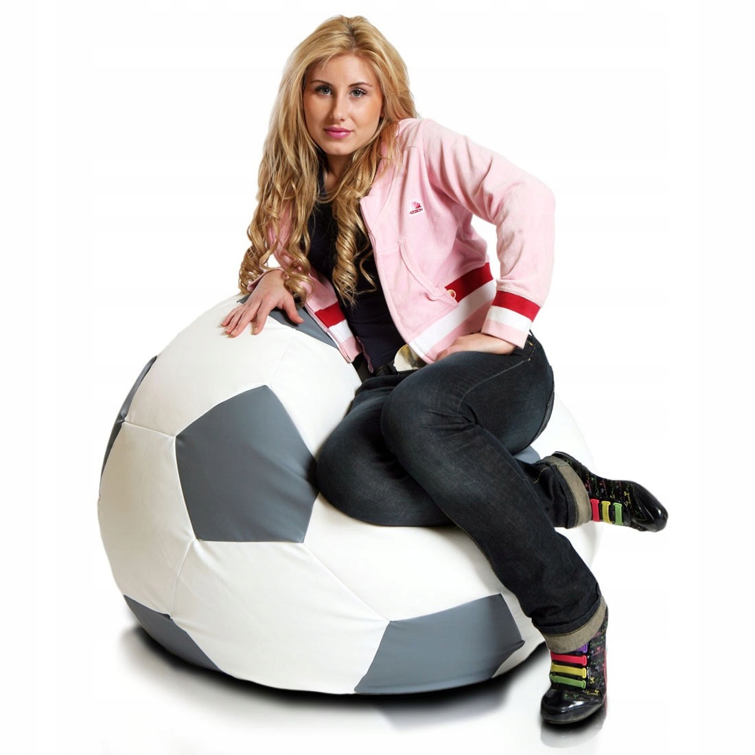 Pufa Piłka Nożna M Ekoskóra Dolaro E15 popielaty