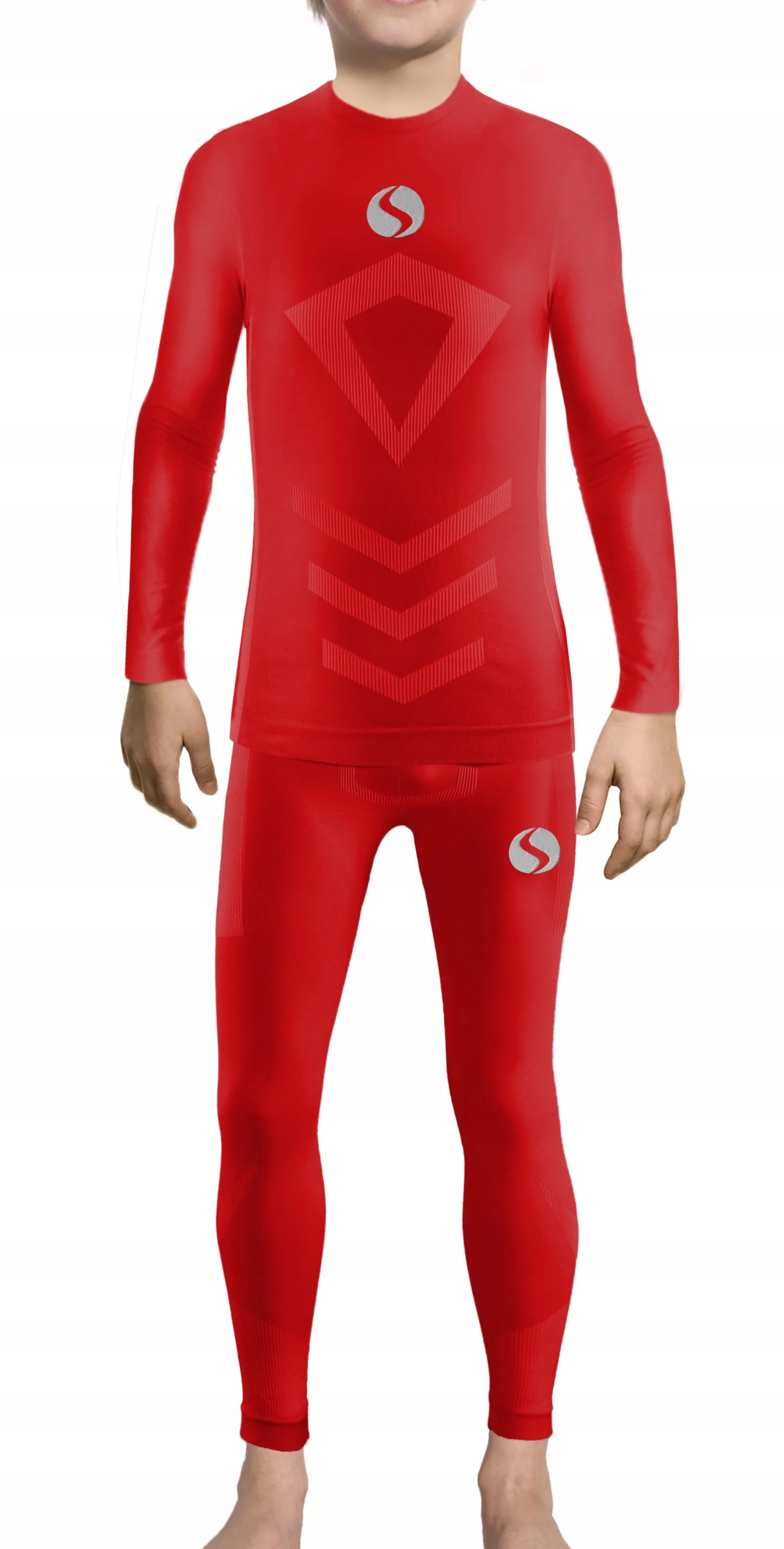 Sesto Senso Komplet Thermo chlapec dlouhý CL40 CL42 Červený 140-164 2XS/XS
