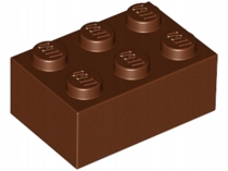 

Lego 3002 Brąz (reddish) 2x3 brick klocek 1szt Now