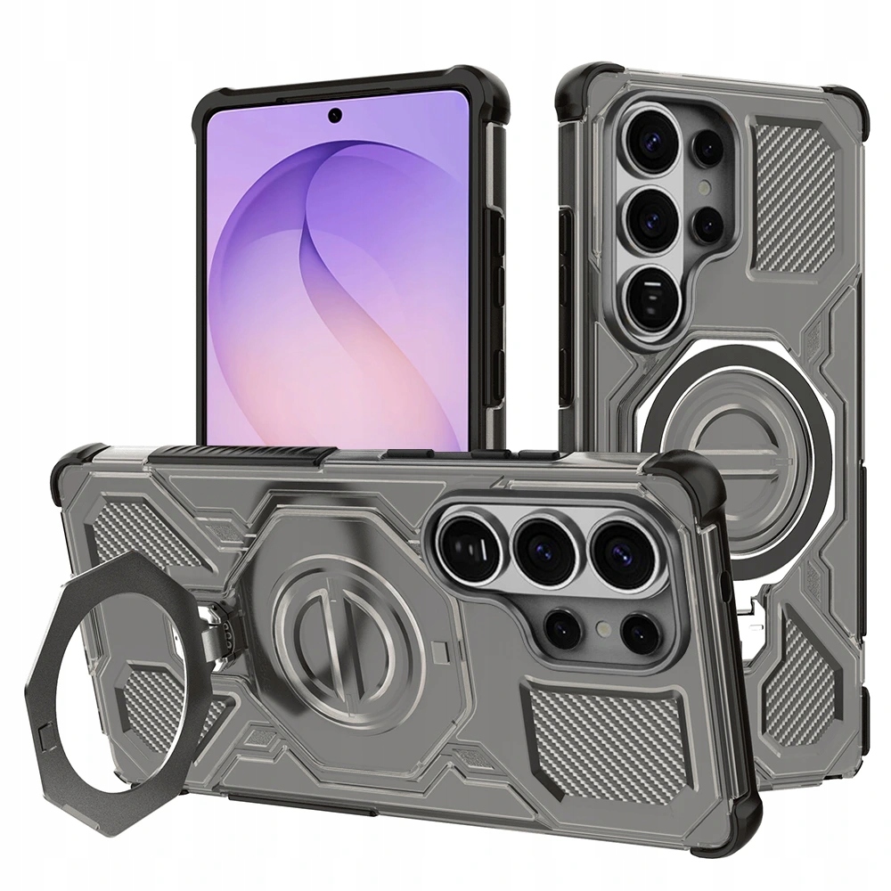 Techsuit Carbon Shield Pro etui do Samsung Galaxy S26 Ultra dymno-czarne