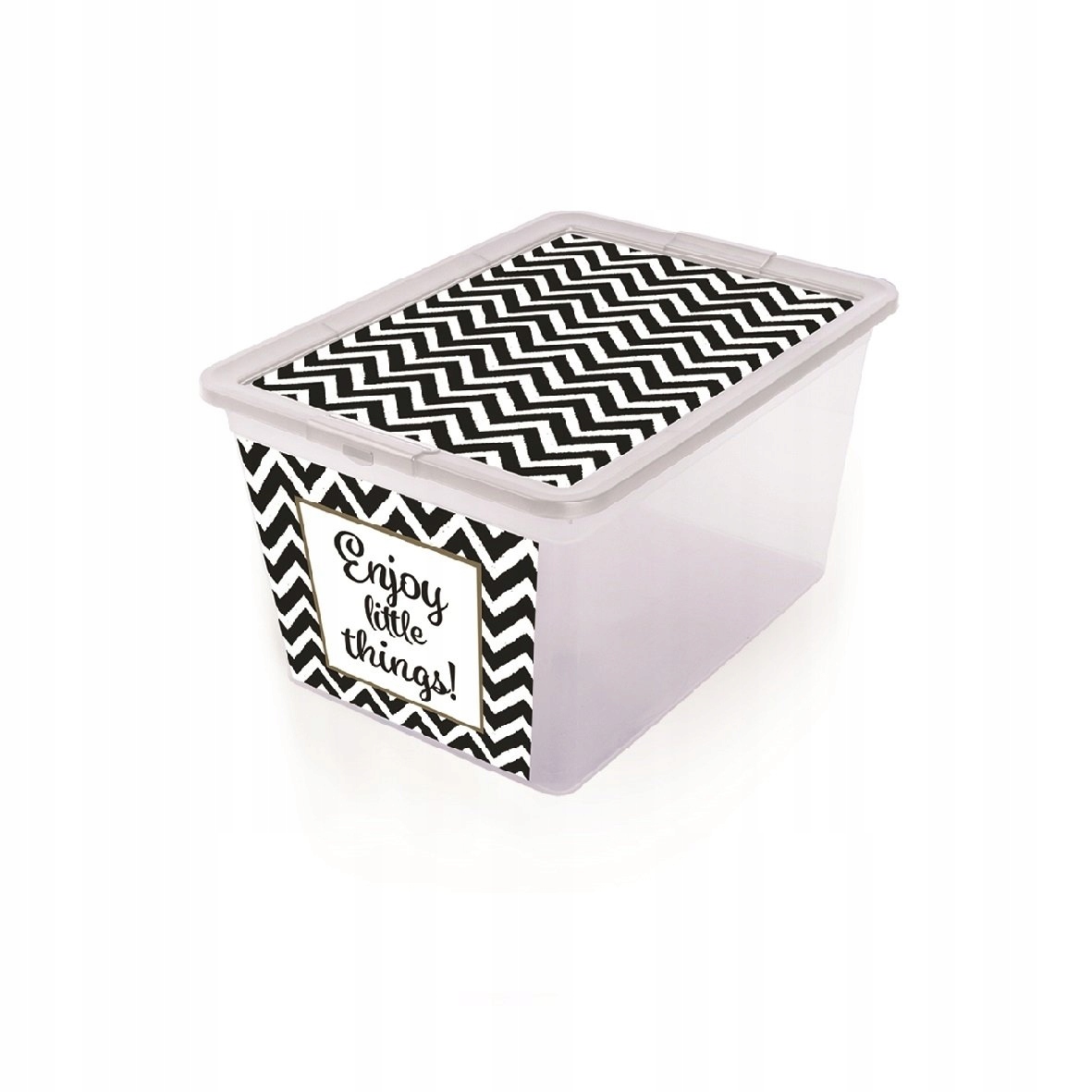 

Pojemnik pudło z pokrywą X Box Deco 15L zygzaki