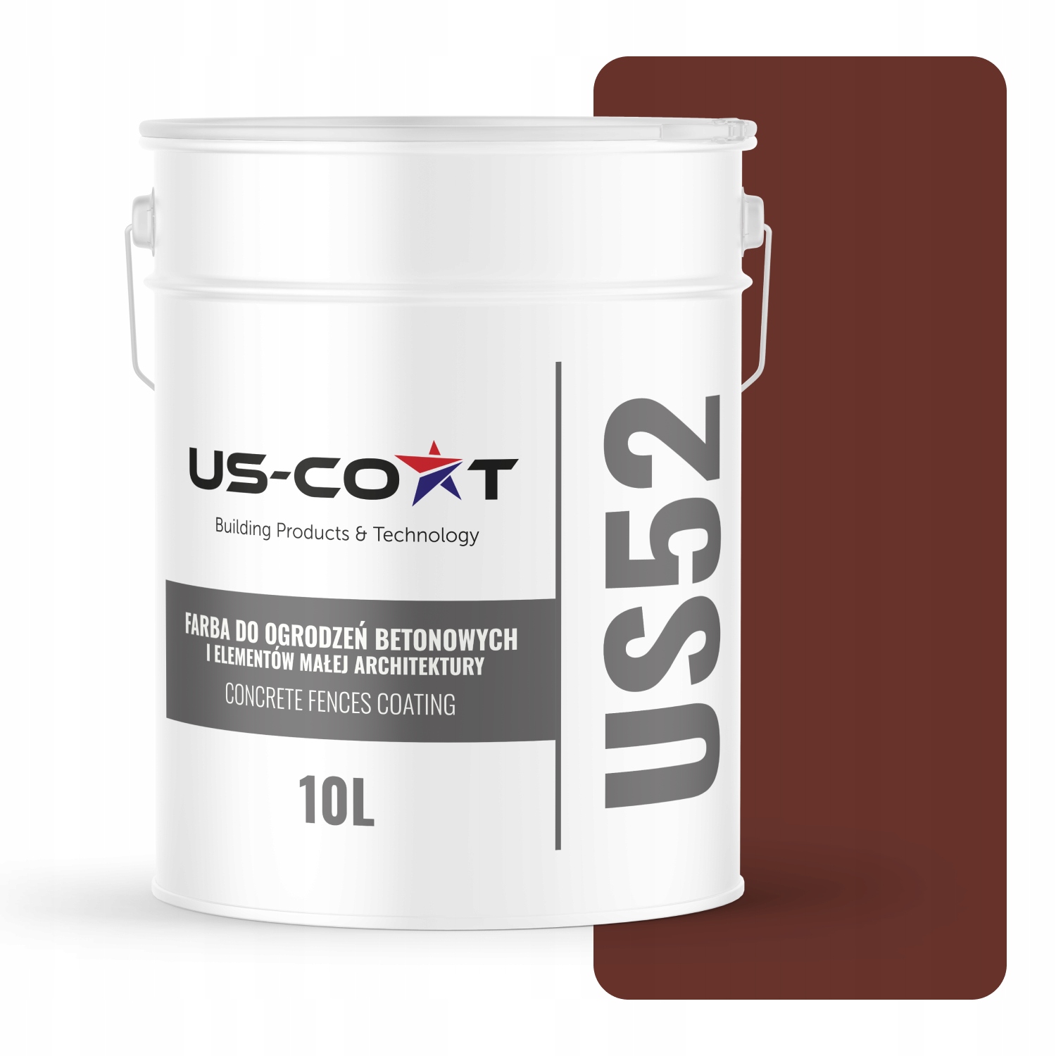 Farba Na Maľovanie Plotov Betónových Plotov Červená Hnedá RAL8012 10L