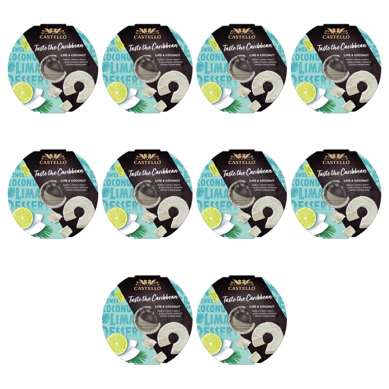 Castello Serek Dekorowany Limonka i Kokos 125g X10
