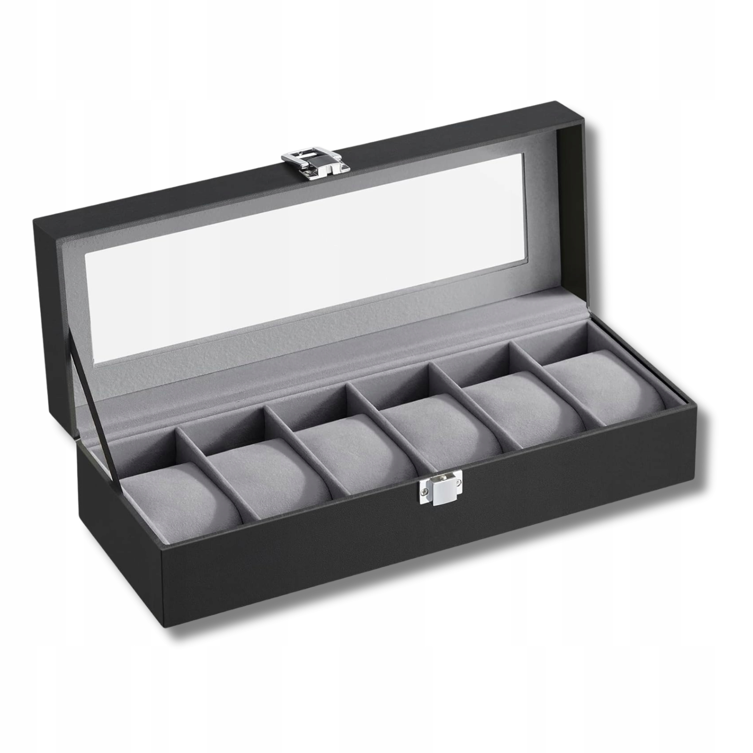 PUDEŁKO ETUI SZKATUŁKA NA ZEGARKI 6szt PREZENT GABLOTA ORGANIZER