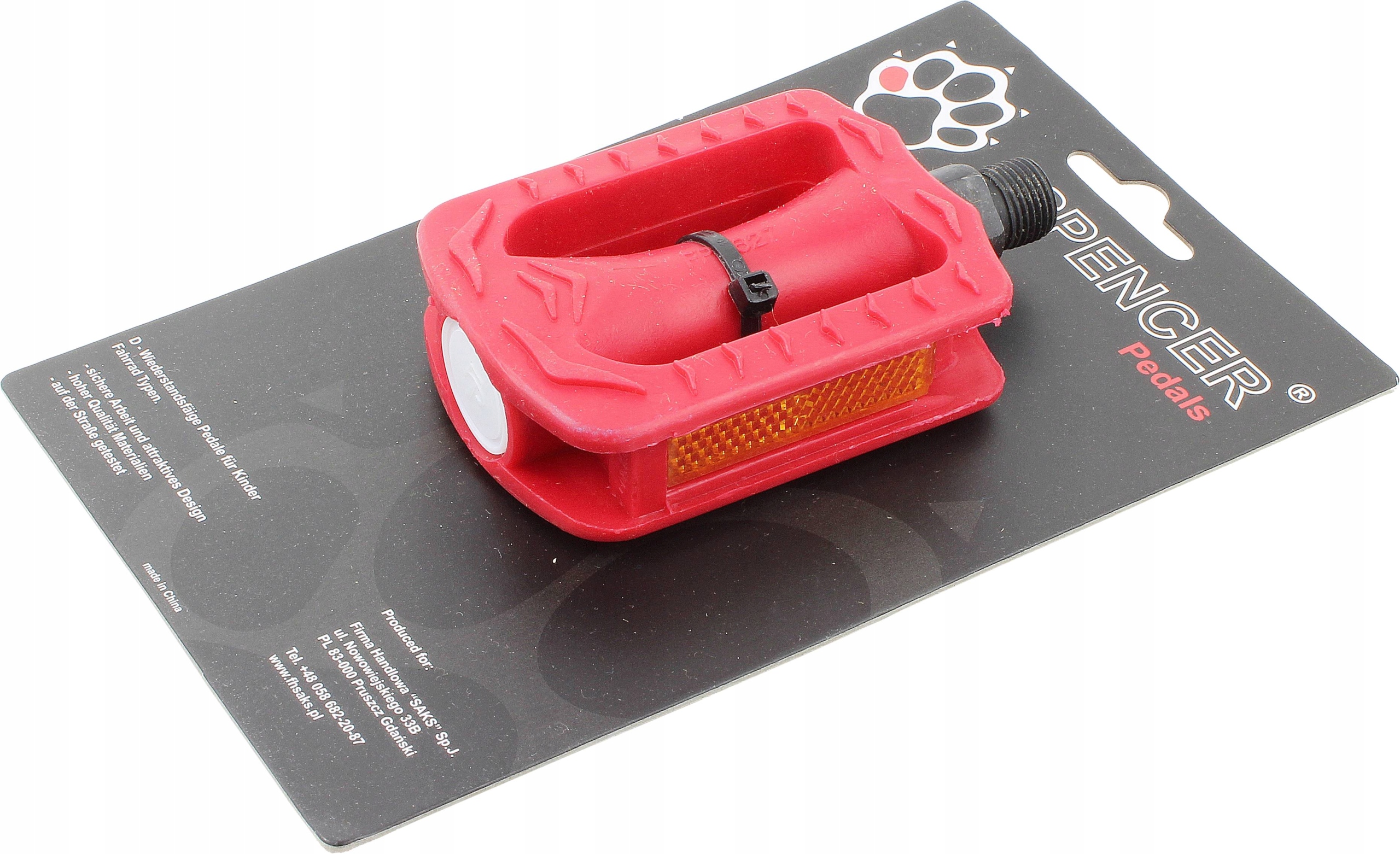 PEDAŁY SPENCER FP-627 DZIECIĘCE 9/16x20 BURACZKOWE Kolor dominujący pomarańcze i czerwienie