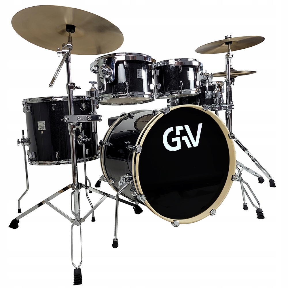Grv Square Rock Drum Set (bk) Cymbals Set B20