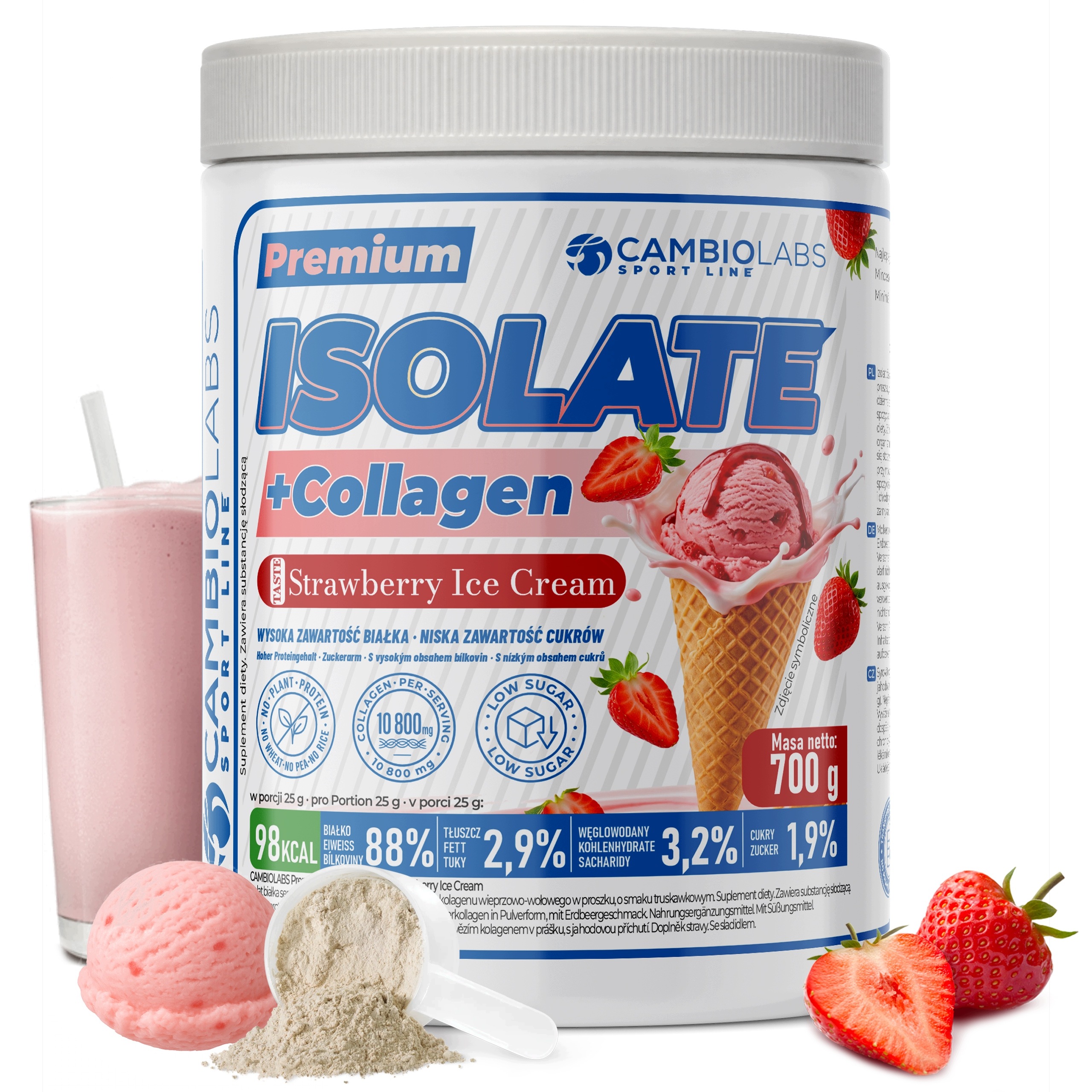 Bílkoviny Izolát bez cukru Kolagen na klouby a kůži, nehty Protein