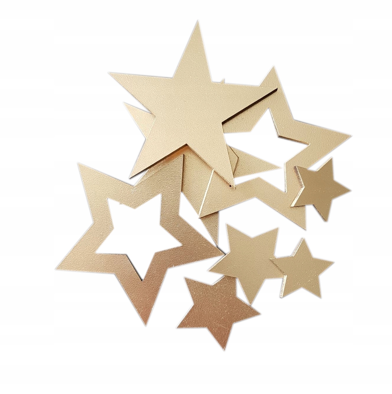 

Gwiazdki Drewniane Na Stroik Choinkę złote 24szt