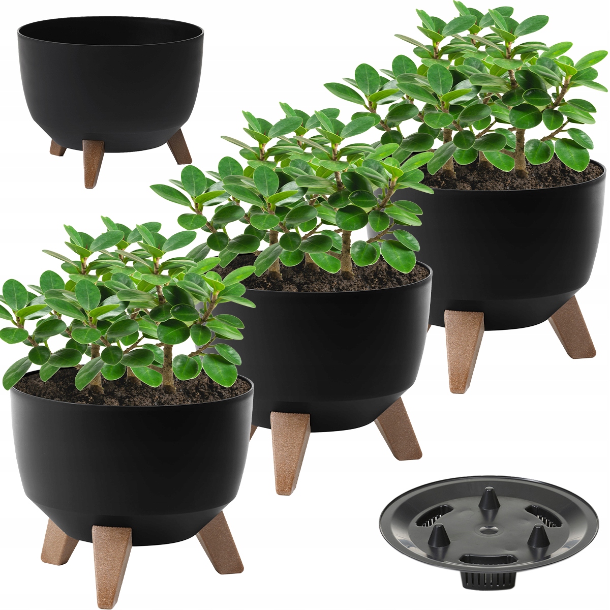 

Zestaw 3X Doniczka Kwietnik Misa Osłonka 24cm