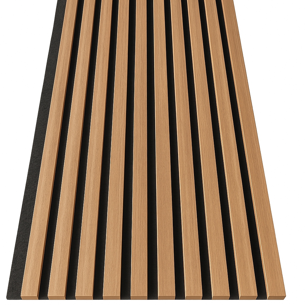 Lamel 3D lamele ścienne panele akustyczne 46x255cm filc Dąb Latte