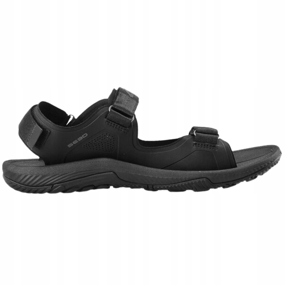 4F Pánské sandály na suchý zip FSANM019 černé 42