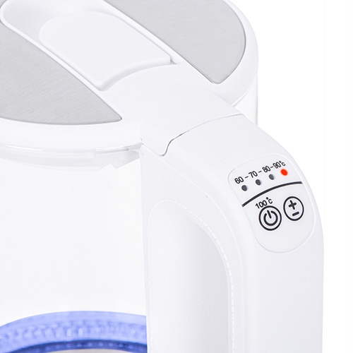 Czajnik Szklany MS 1301 1,7L z Regulacją Temp. Podświetlenie LED