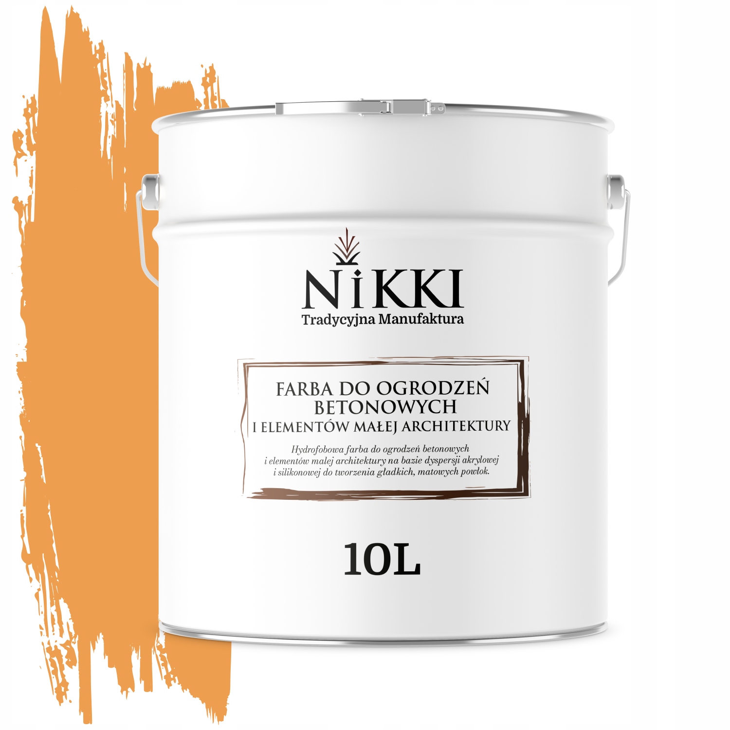 Farba Na Maľovanie Plotov 10 L Betónových Kvetináčov Oranžová F766