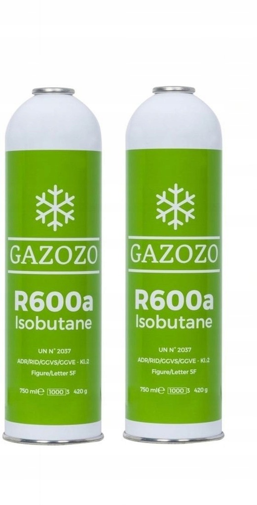 

2 x Izobutan R600a Gaz Czynnik Chłodniczy 420g 750