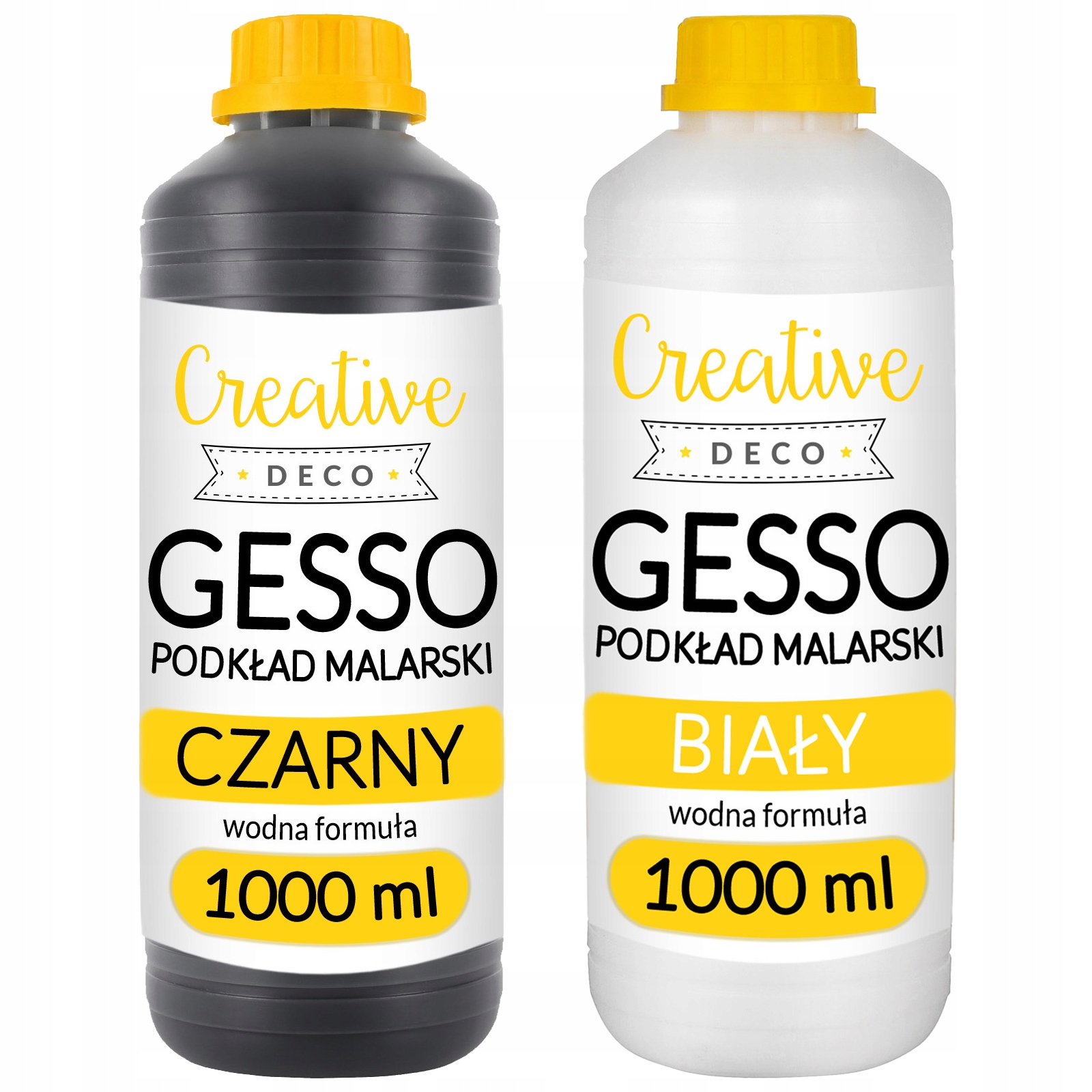 Gesso akrylový bílý a černý malířský podklad grunt primer na barvy 2 x 1L