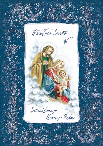 

Kartka religijna bez życzeń Święta Rodzina BRBT18