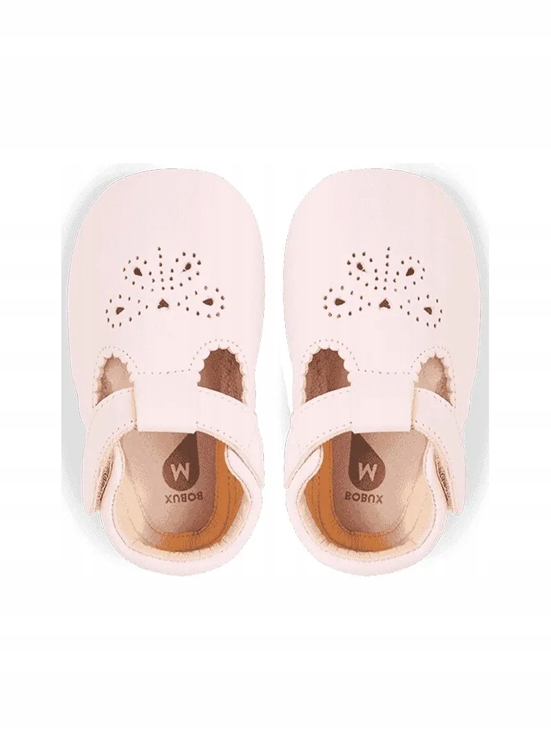 Skórzane Kapcie Bobux Soft Sole Flutterheart Parfait Pink L