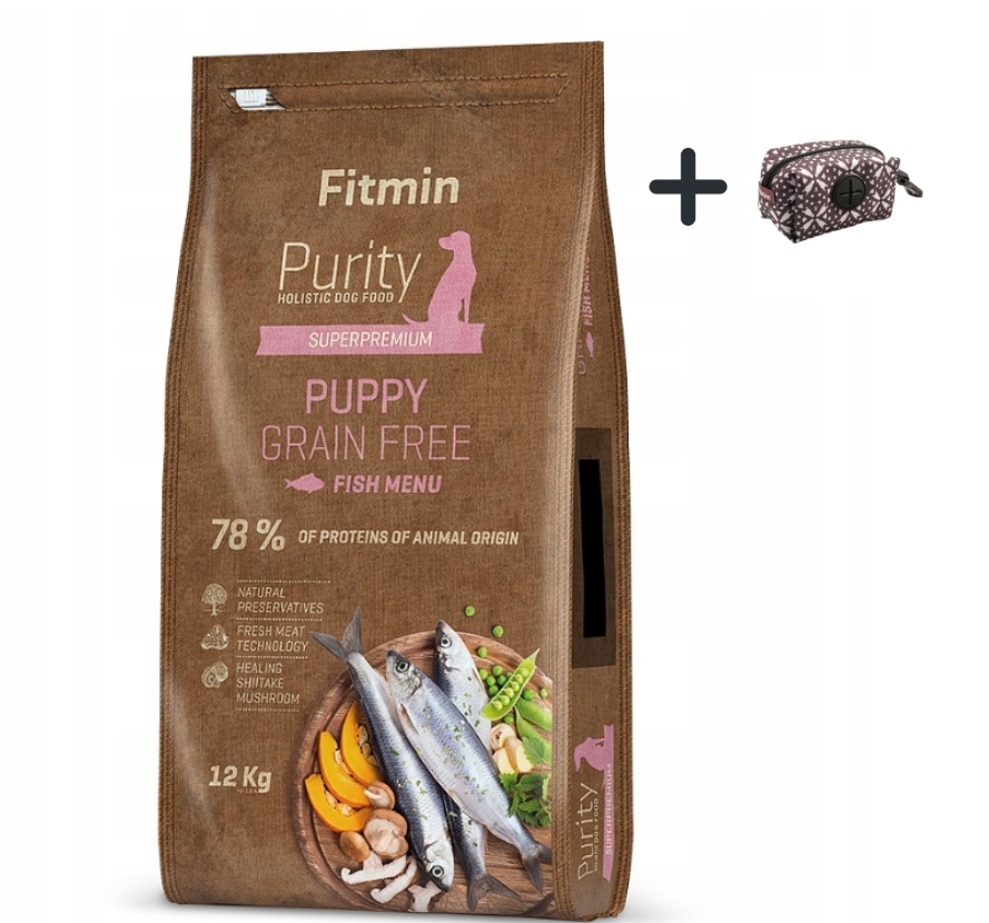 Levně Fitmin dog Purity Grain Free Puppy Fish 12 kg pouzdro s sáčky bonus