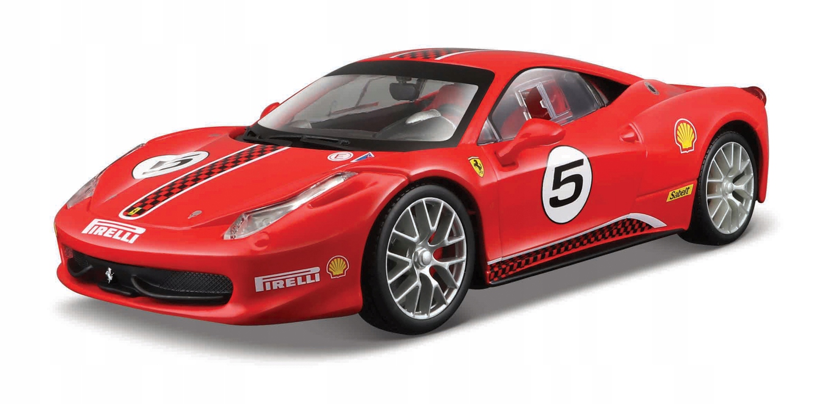 Bburago Racing, Ferrari 458 Challenge, červená, 1:24