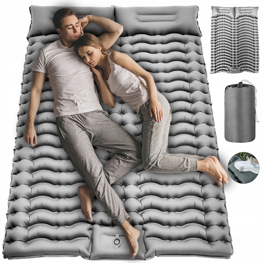 Dvojitá Matrace S Nafukovací Podložkou A Zabudovanou Pumpou