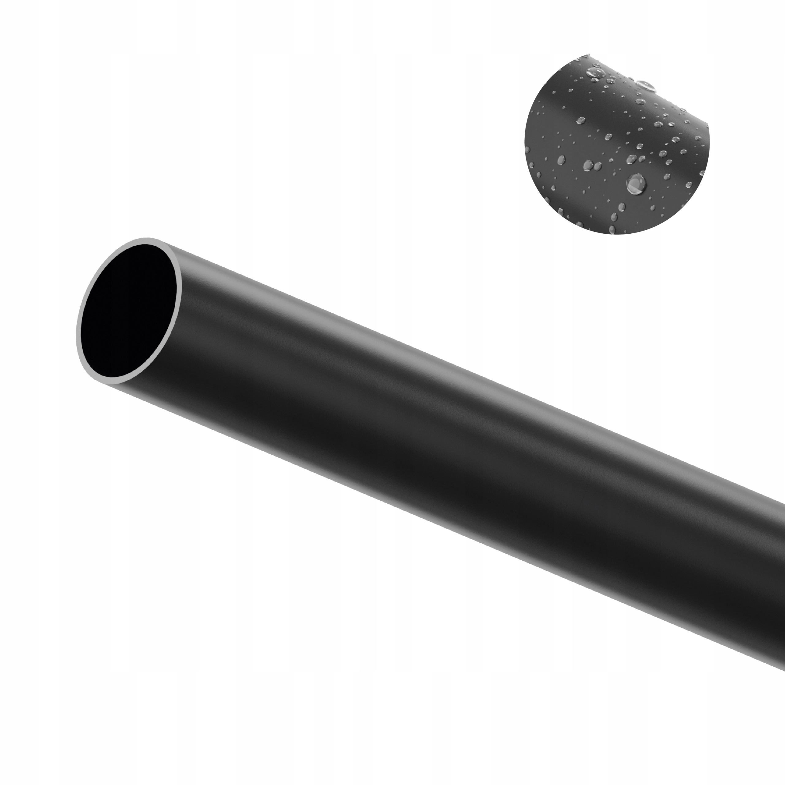 Tyč trubka pozinkovaná, průměr 32 mm x 1,5 mm, černá, 400 cm