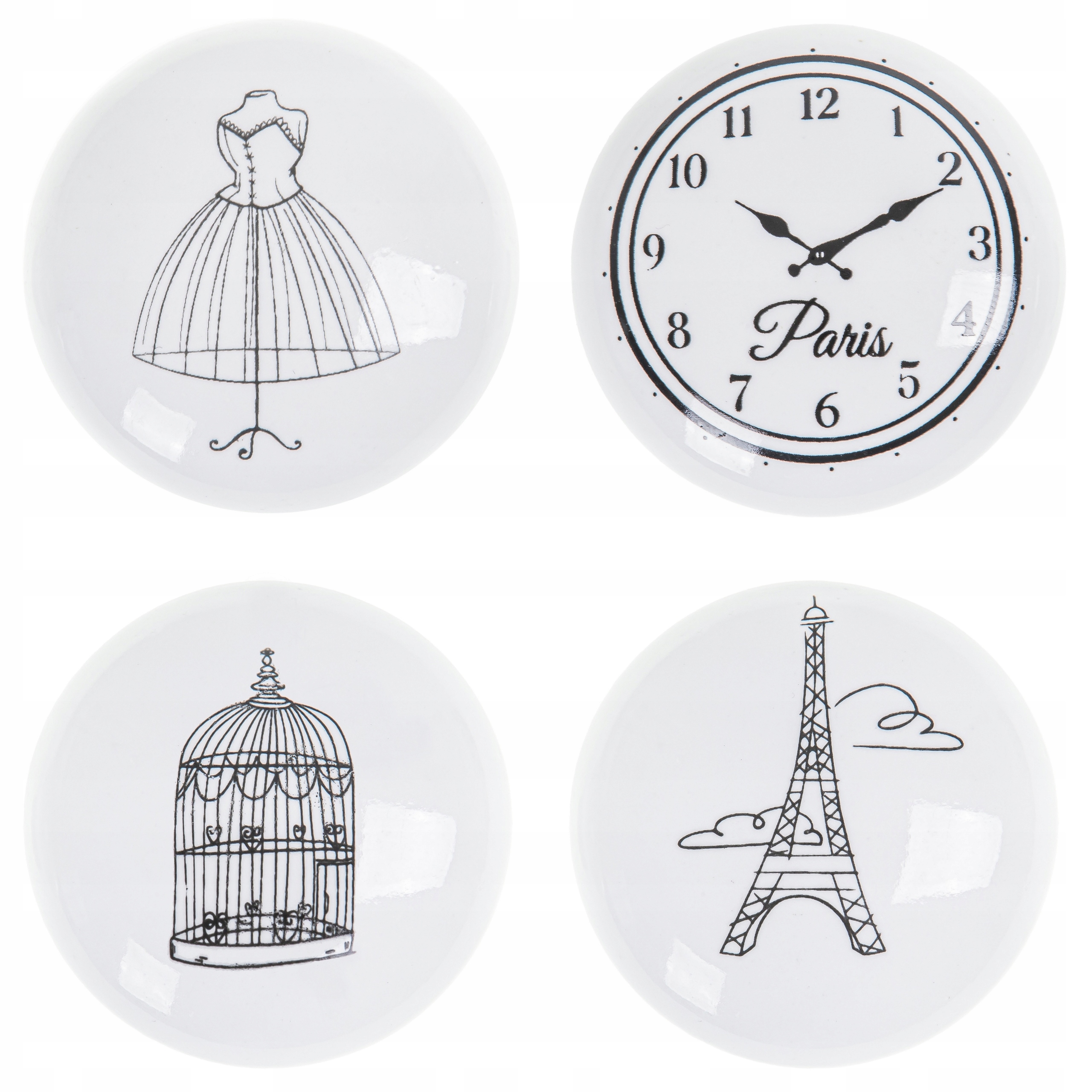 

Zestaw Gałek Porcelanowych Paris 4 szt