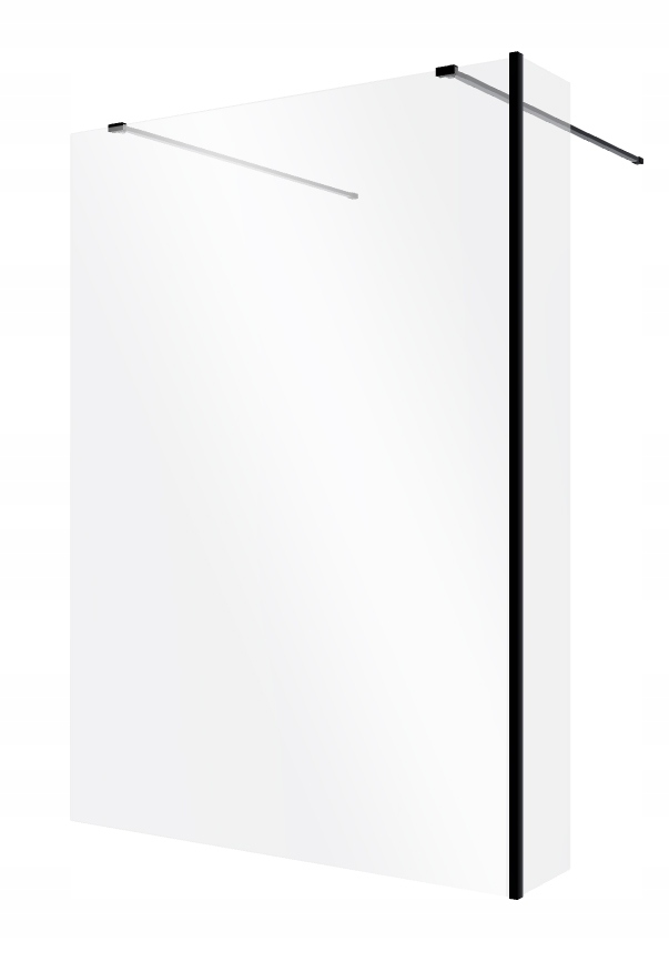Ścianka Aveo Due 90 czarna prysznicowa panel boczny Walk-in Besco