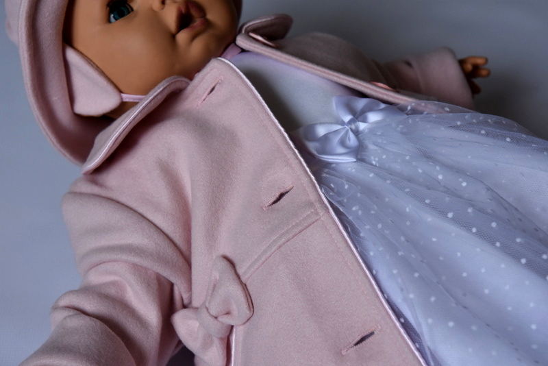 KOMPLET chrzest WIOSNA płaszcz FLAUSZ sukienka 68 Rozmiar 68