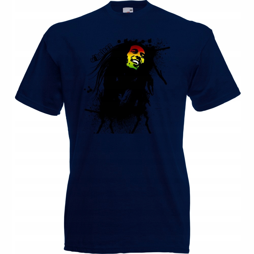 

Koszulka z nadrukiem reggae Marley rasta XL grana