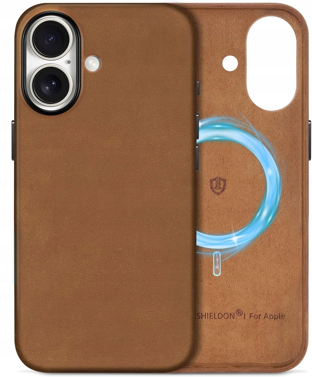 Pouzdro Slim pro iPhone 17 6,3" Zadní Kryt z pravé kůže, vintage pouzdro