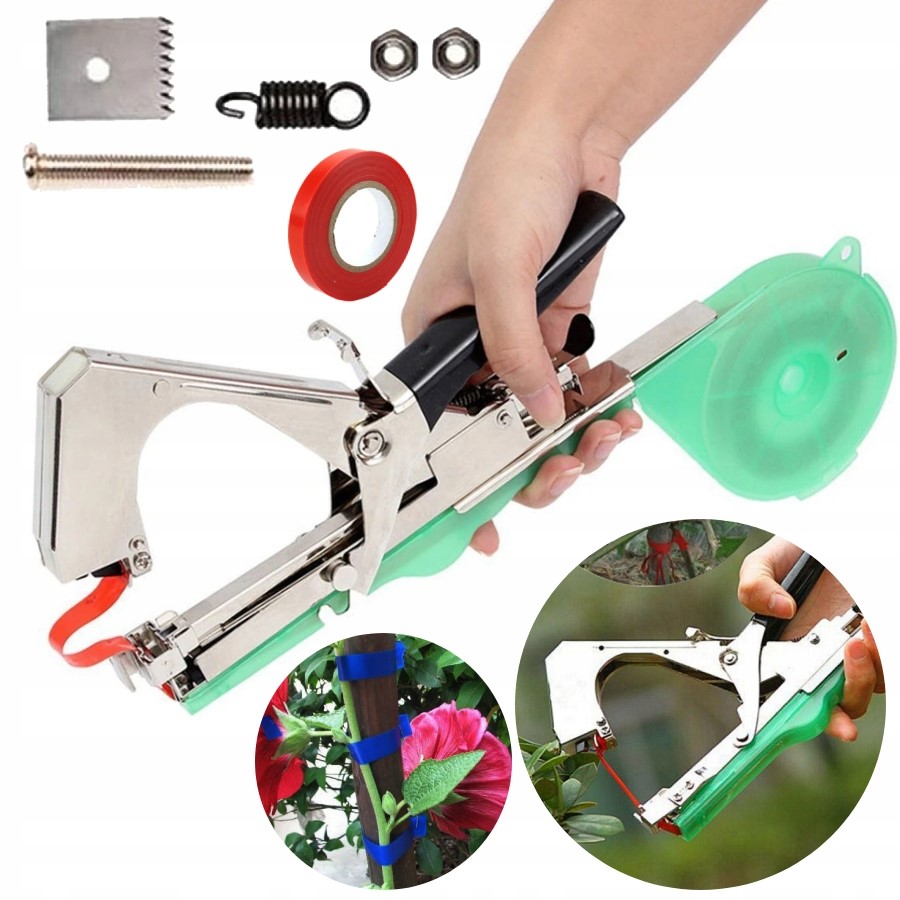 TAPENER ZSZYWACZ OGRODOWY SZKÓŁKARSKI DO ROŚLIN OGRÓD DZIAŁKA TAŚMA HTB