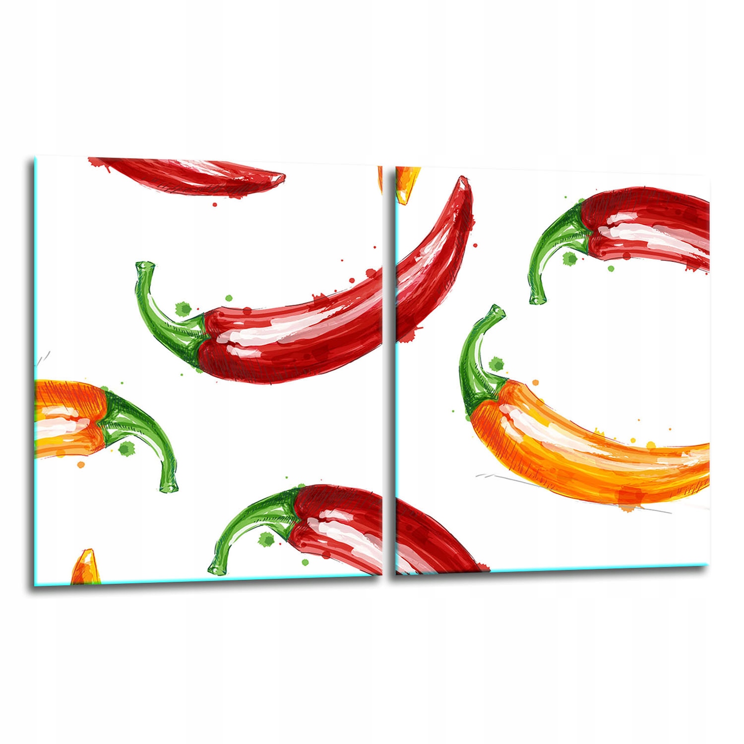 7v1 2x Skleněná Ochranná Deska Na Sporák 40x52 Paprika