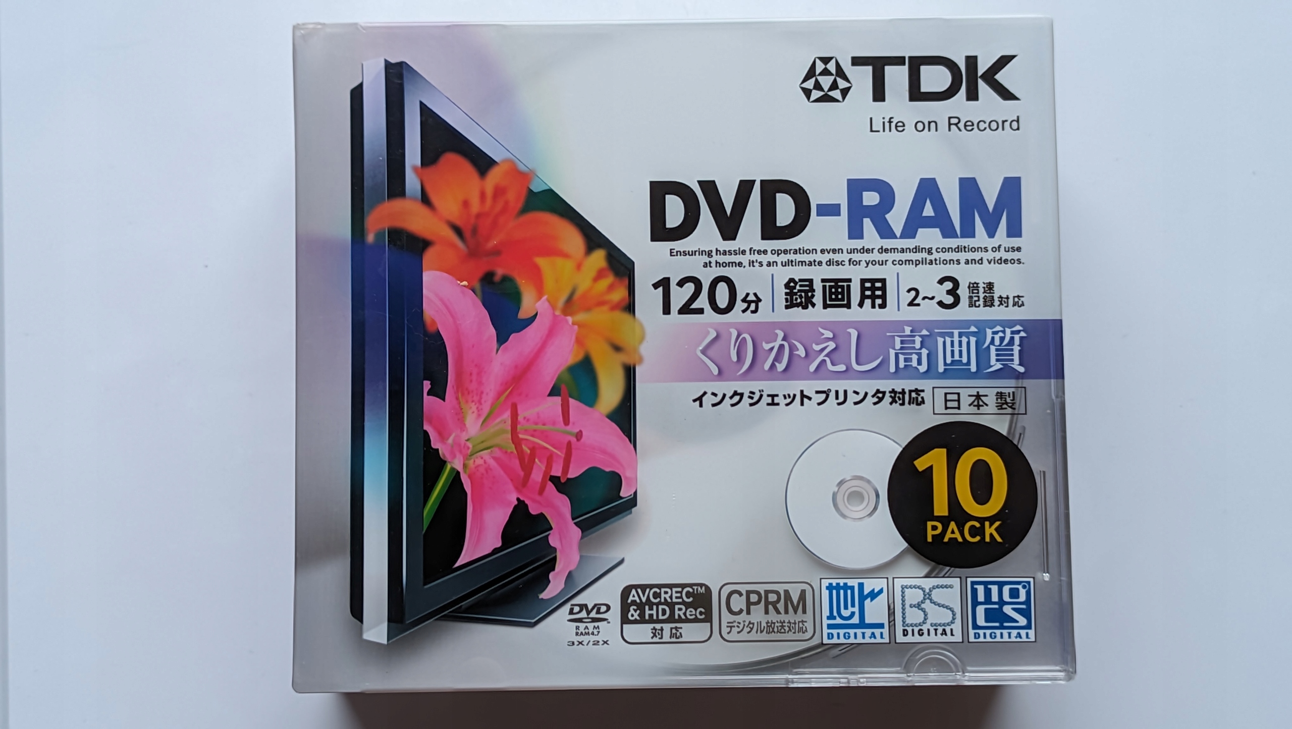 Tdk Dvd-ram x2-x3 Printable Japan 10-pack