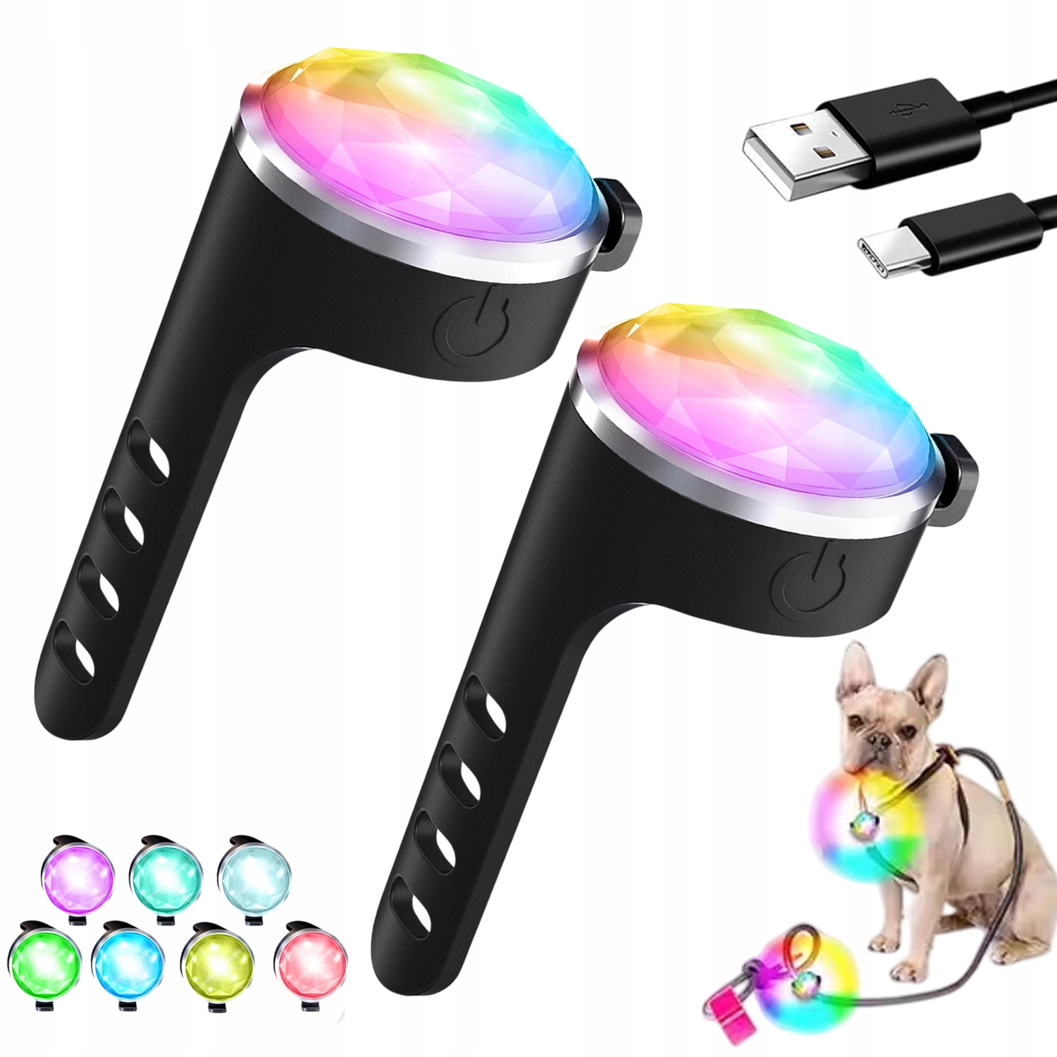 Levně Svítící Led Světlo Na Obojek Kšandy Světlo Na Obojek Pro Psa Usb Kabel