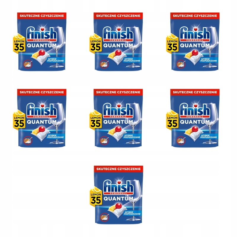 Finish Kapsle do myčky Quantum All-in-1 lemon 35 ks X7